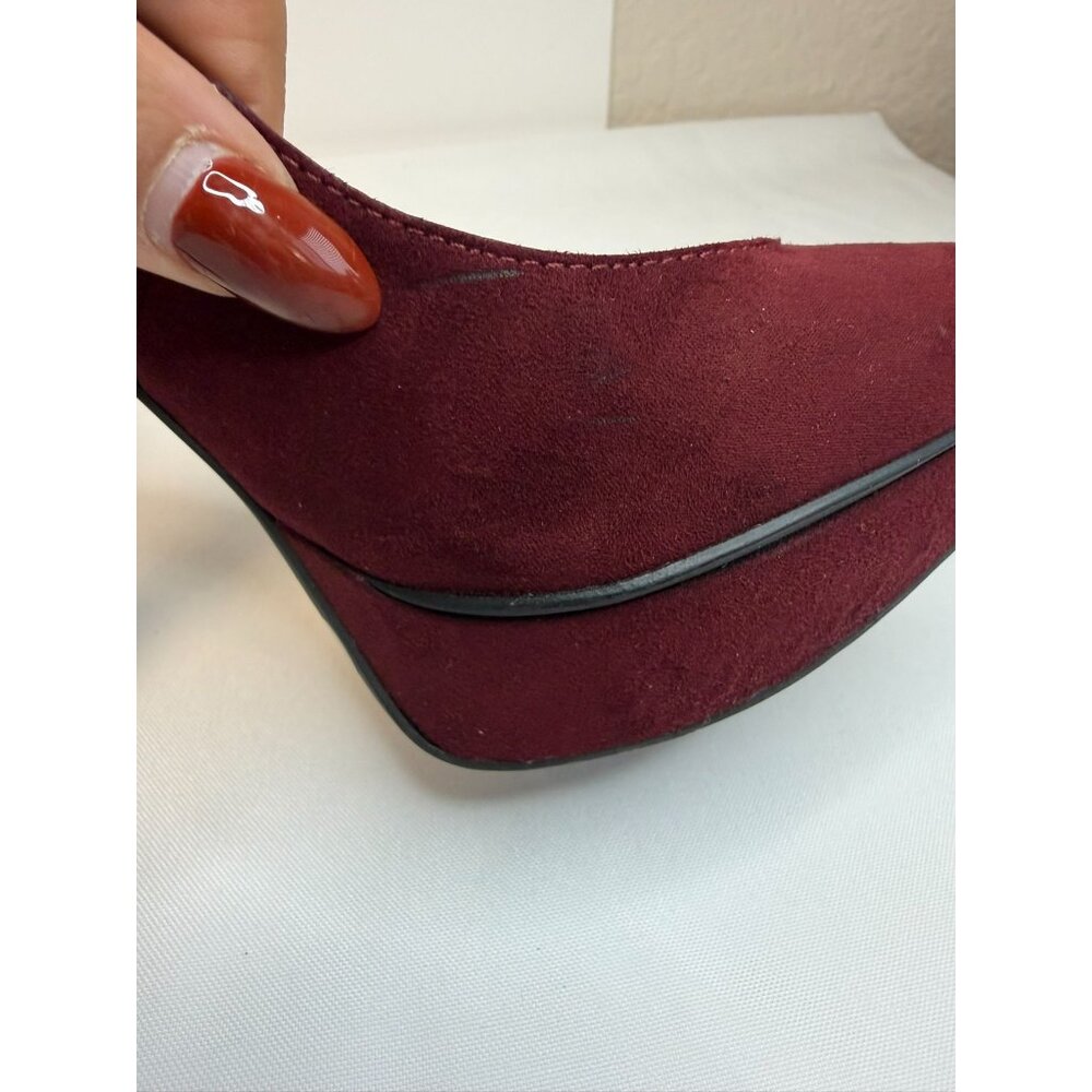 Jessica Simpson Venisse Womens Size 7.5M Burgundy Suede Platform Stiletto Heels - Picture 13 of 16